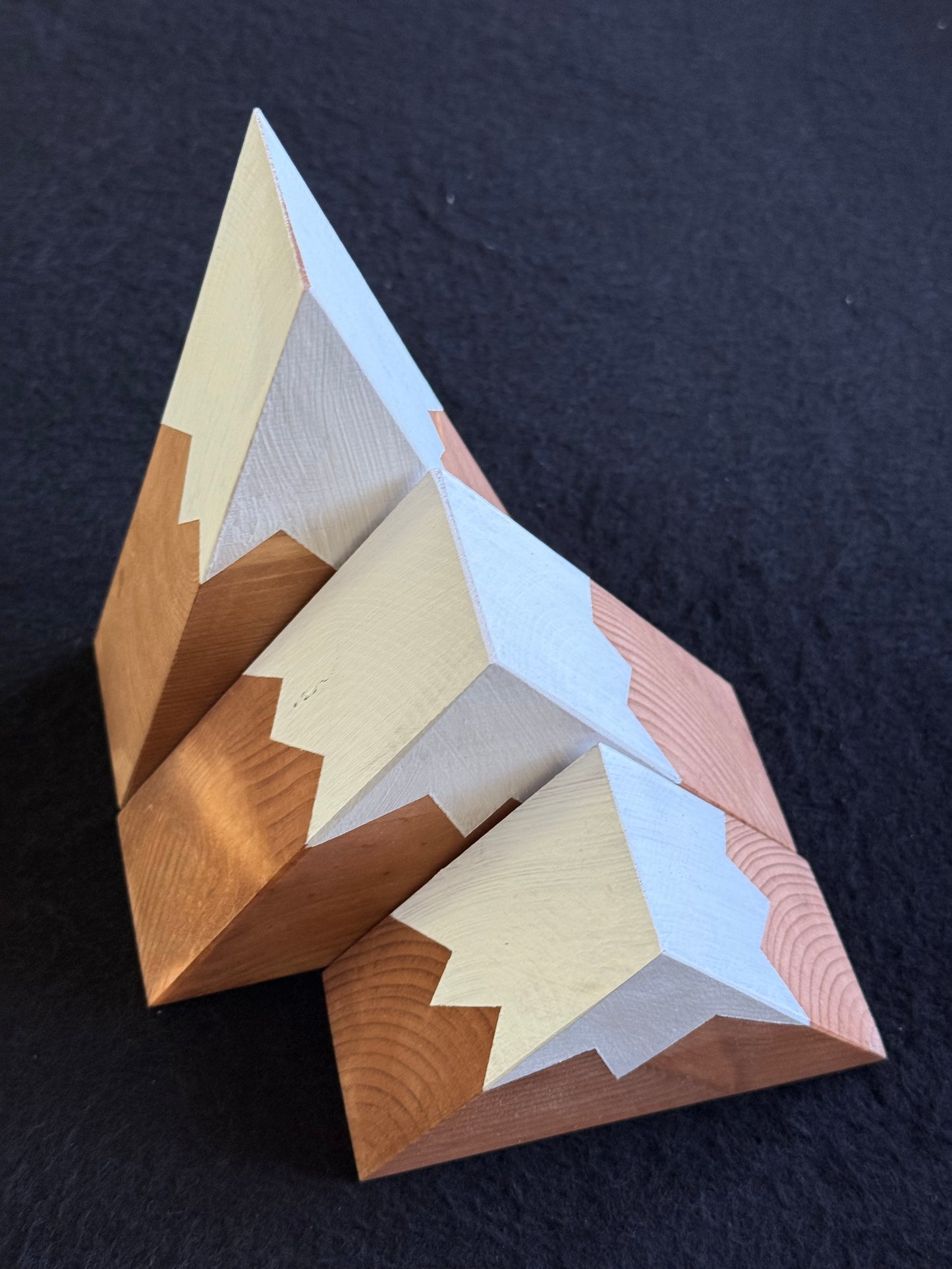 Wooden Mountains - Snow capped - Choose your Stain. Shelf decor, design, gift.