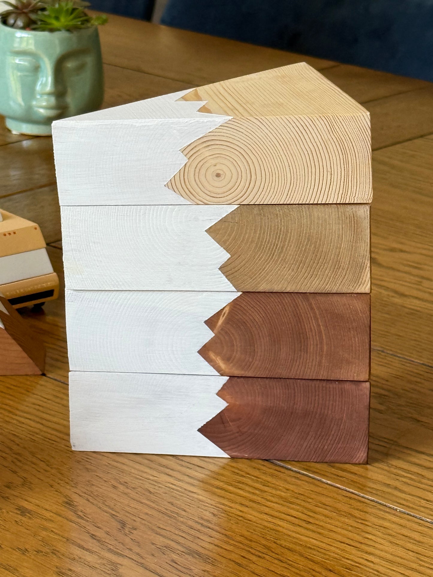 Wooden Mountains - Snow capped - Choose your Stain. Shelf decor, design, gift.