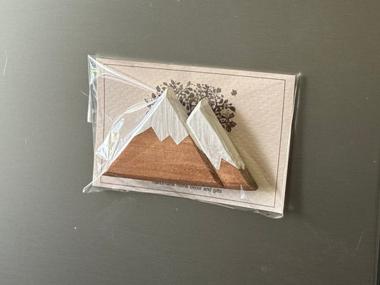 Mountain Fridge Magnet - Handmade wooden