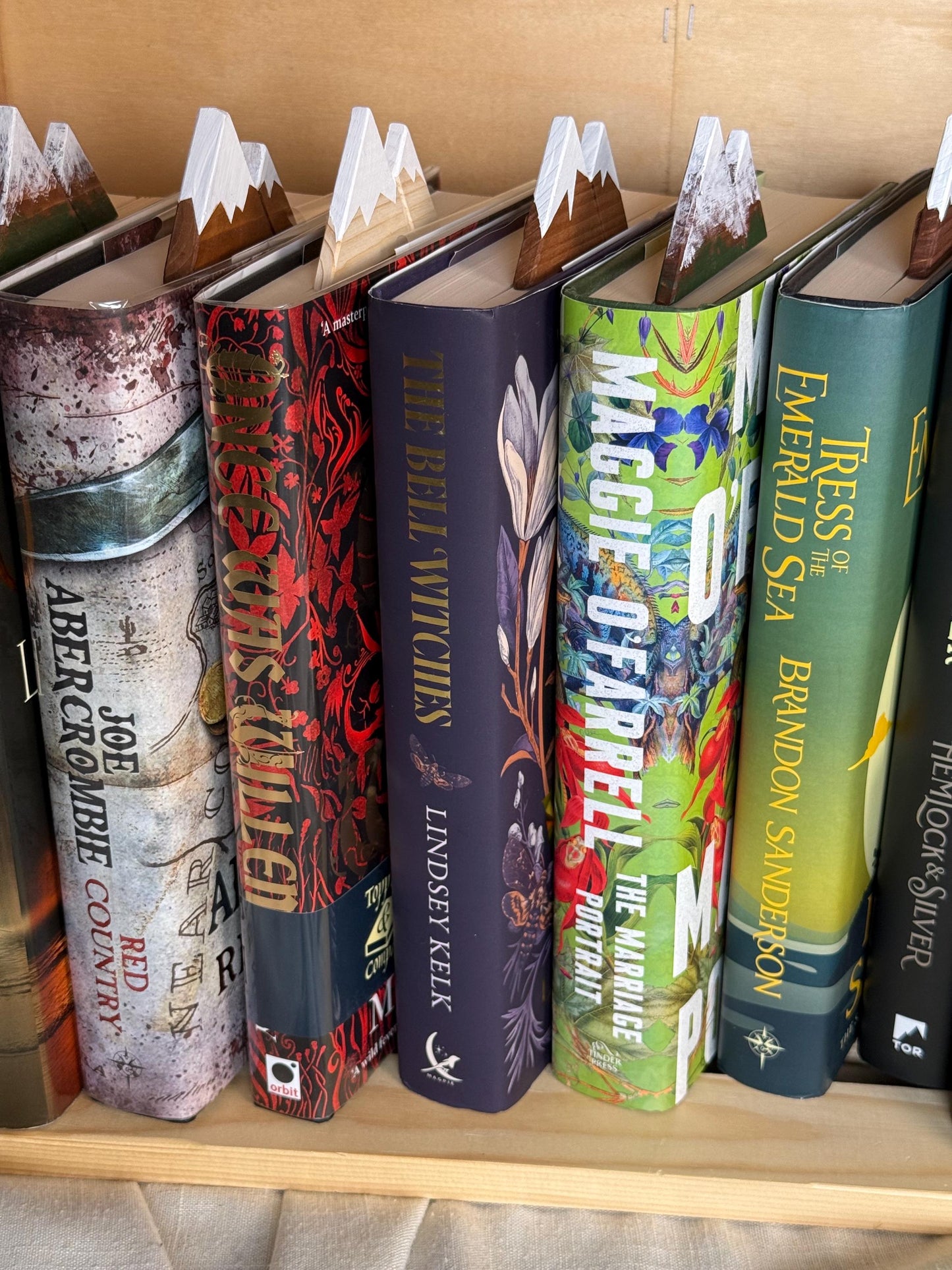 Wooden Twin Mountain Bookmark 8" for Hardbacks