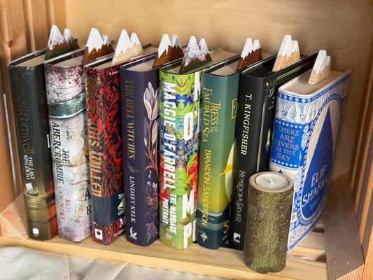 Wooden Twin Mountain Bookmark 8" for Hardbacks