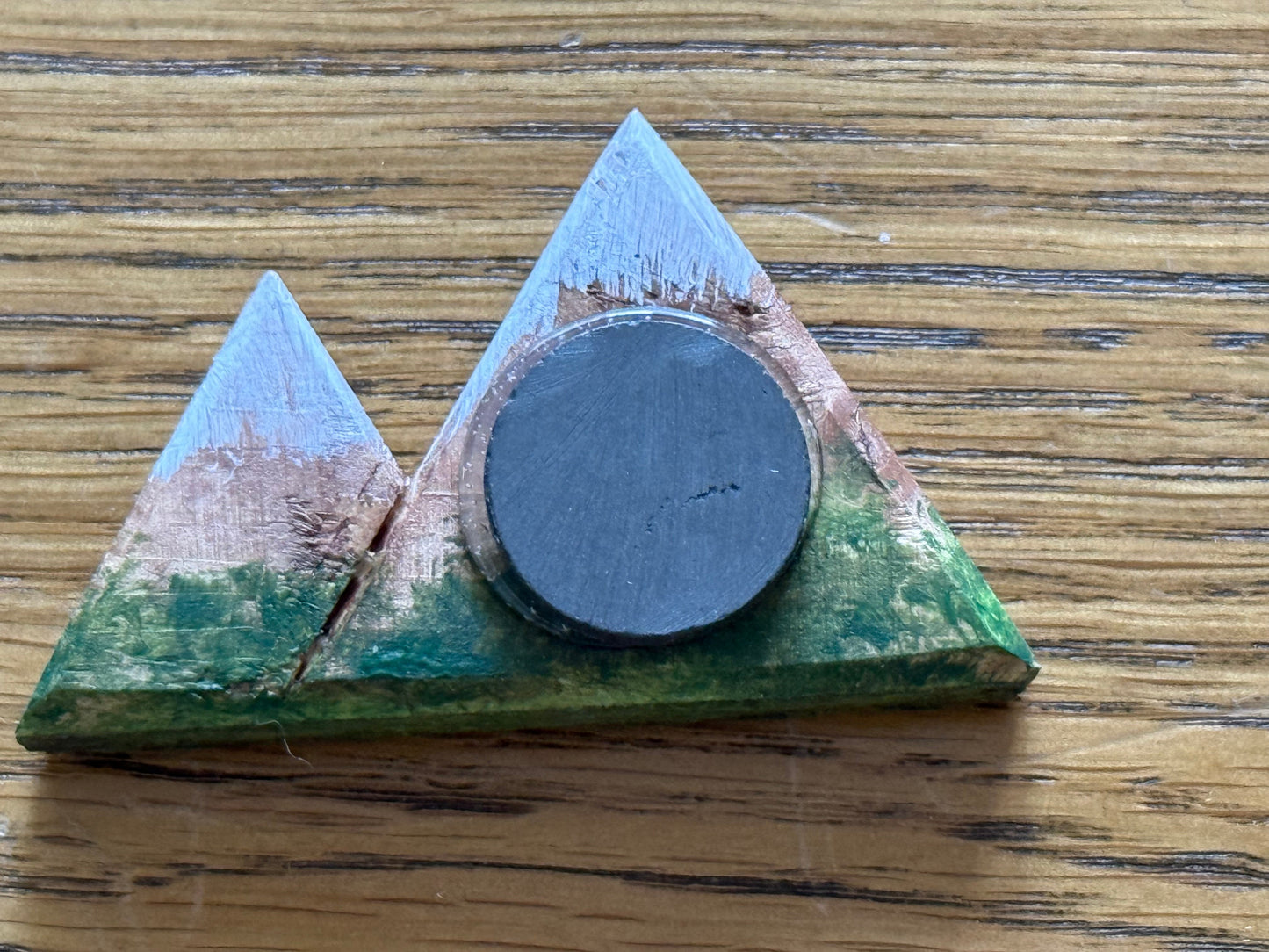 Mountain Fridge Magnet - Handmade wooden