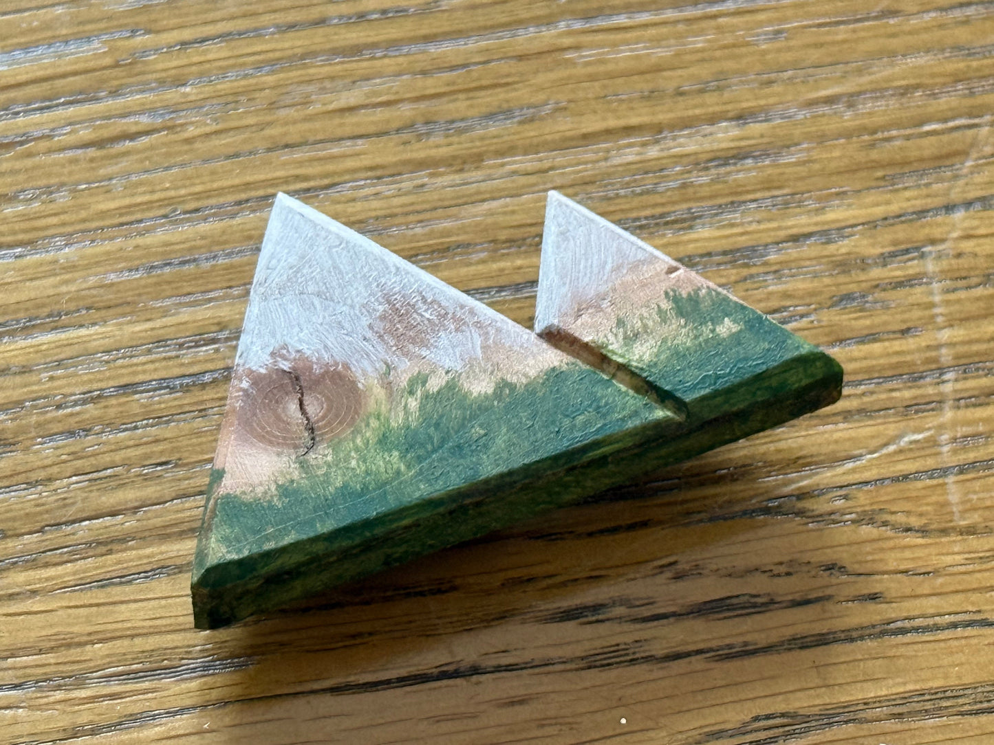 Mountain Fridge Magnet - Handmade wooden