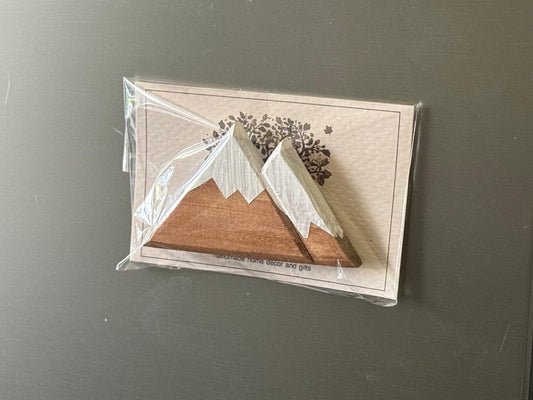 Mountain Fridge Magnet - Handmade wooden